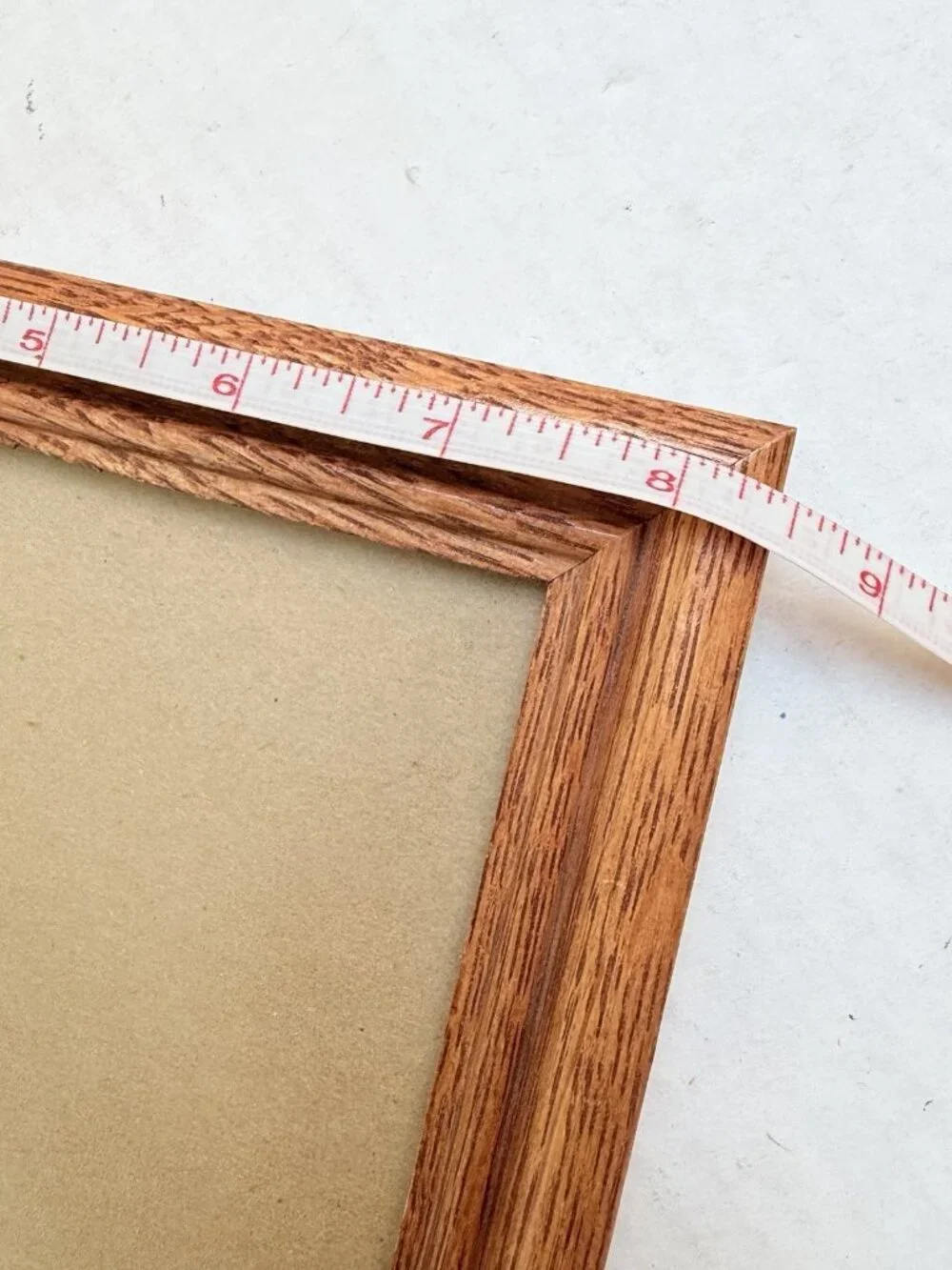 Solid Oak Frame With Glass Wood Farmhouse Country Rustic Wall Natural
